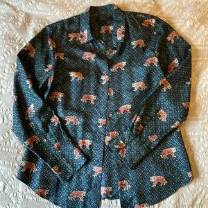 Silk tiger blouse from J Crew